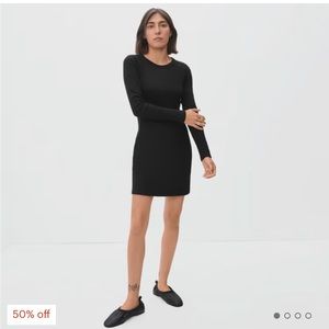 EVERLANE The Ribbed Mini Dress Organic Cotton